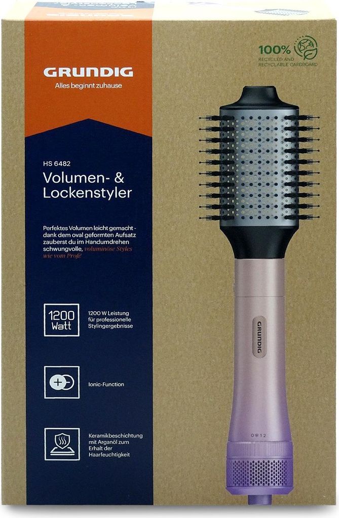 Grundig HS 6482 Warmluftbürste Volumen- und Lockenstyler