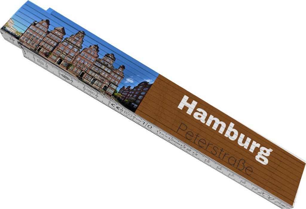 streetline Hamburg Peterstraße Meterstab aus Holz