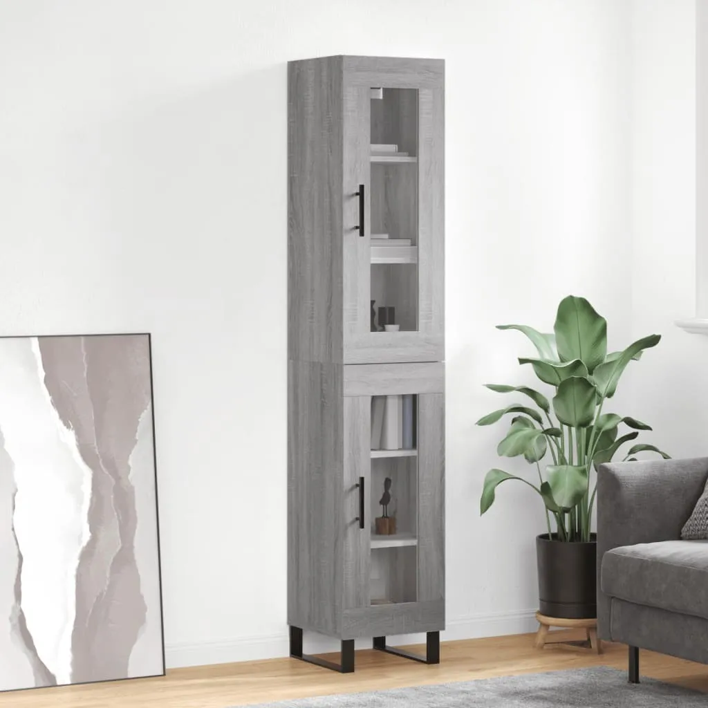 vidaXL Credenza Grigio Sonoma 180cm: Mobile Alto Salvaspazio Moderno