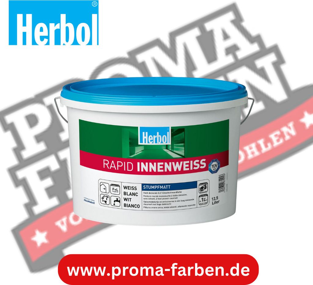 Herbol Rapid Innenweiss 12,5l, weiss