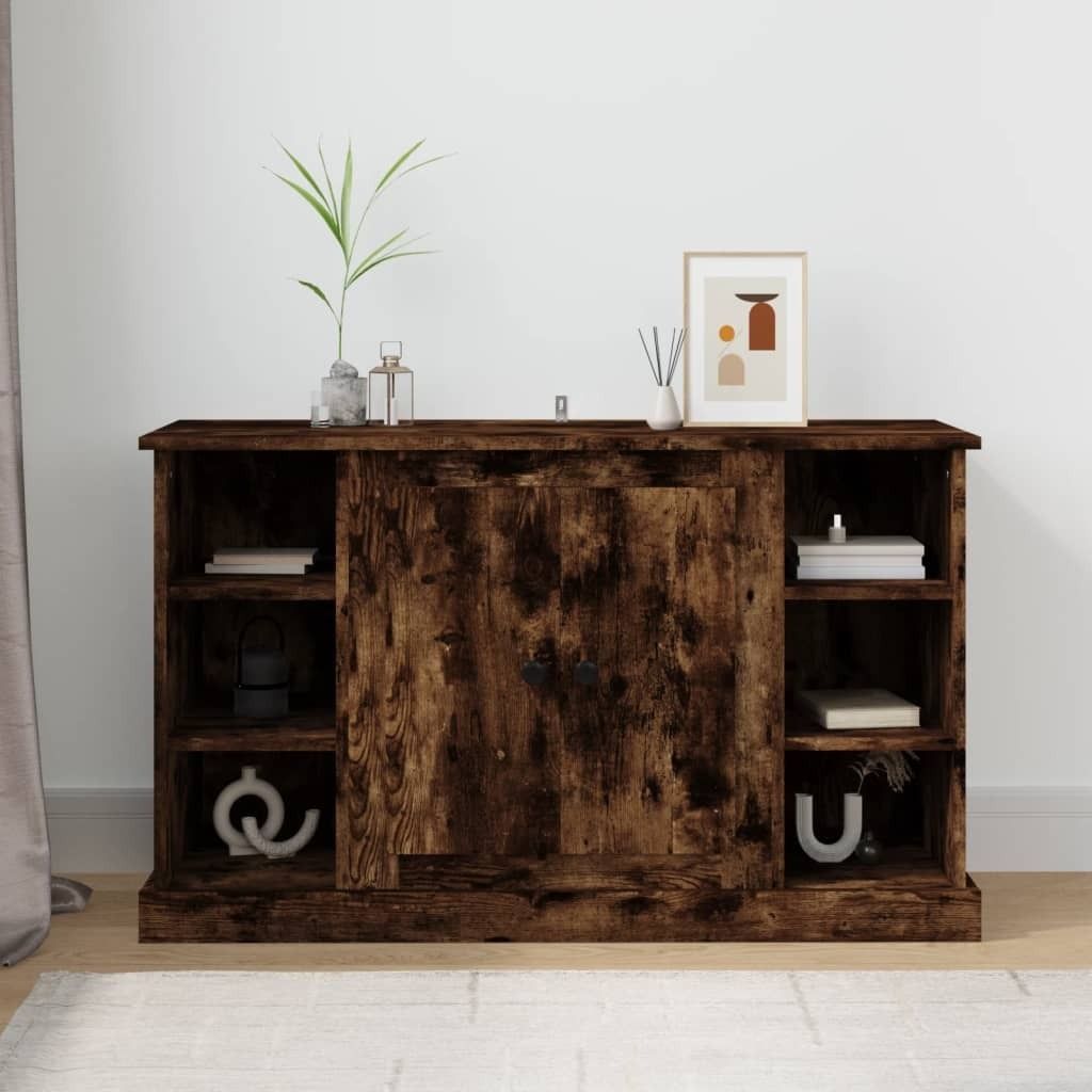 The Living Store Sideboard Räuchereiche 100x35,5x60 cm Holzwerkstoff