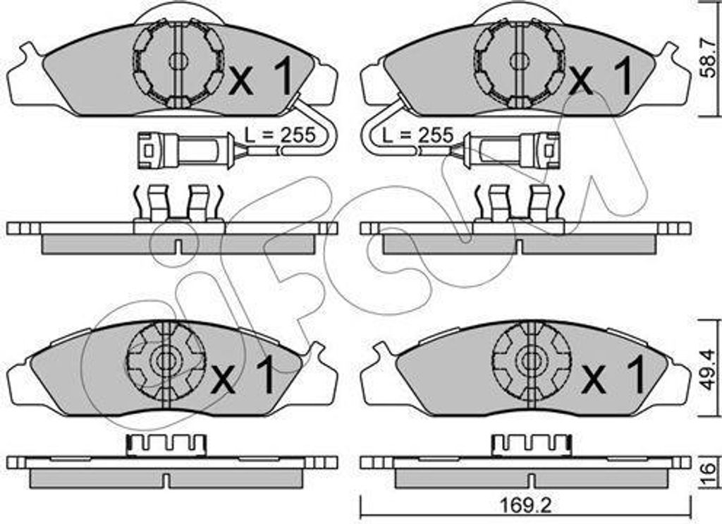 CIFAM Bremsbeläge Satz Vorne Bremsklötze für SSANGYONG MUSSO (FJ) 822-368-0