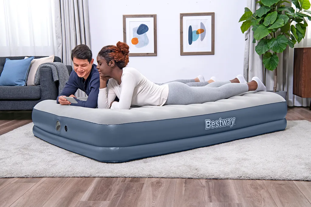 Matelas gonflable TriTech résistant avec pompe sans fil intégrée 203cm - 2