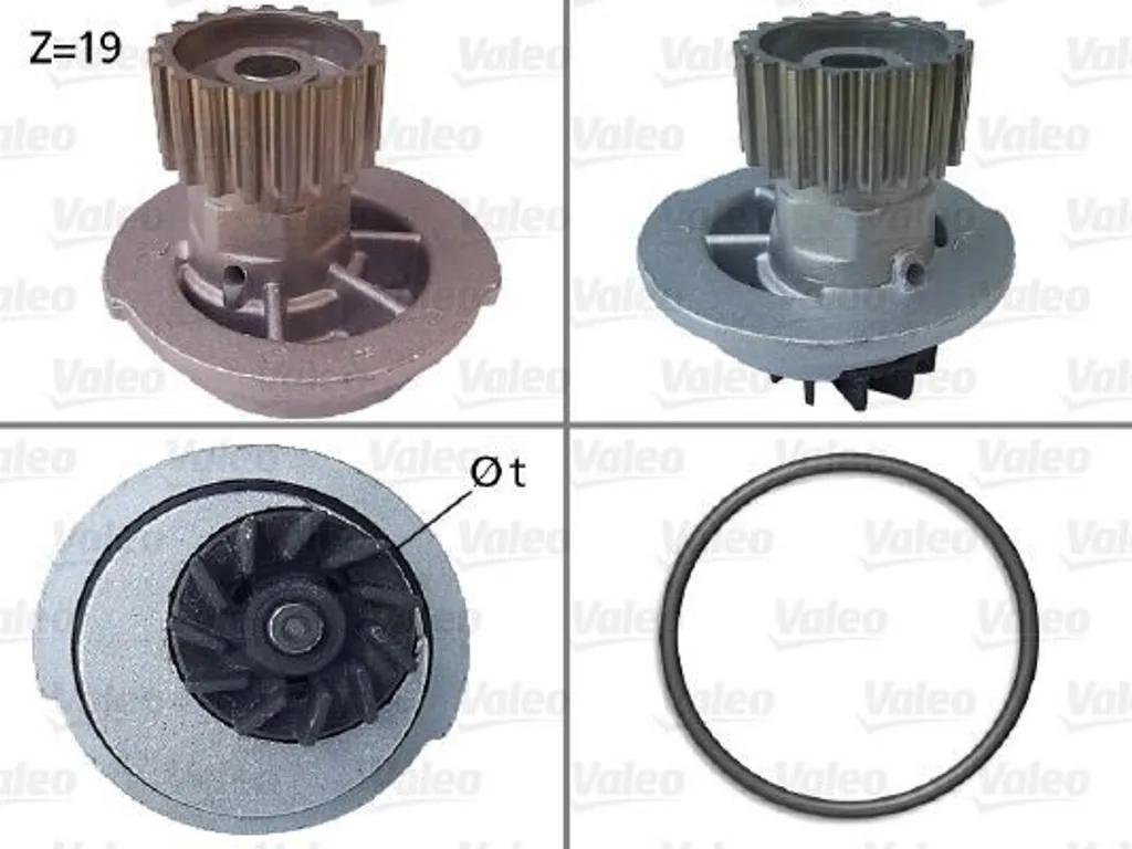 Pompe à Eau Valeo 506649 pour Révision Chevrolet Aveo T250 et Cruze J300