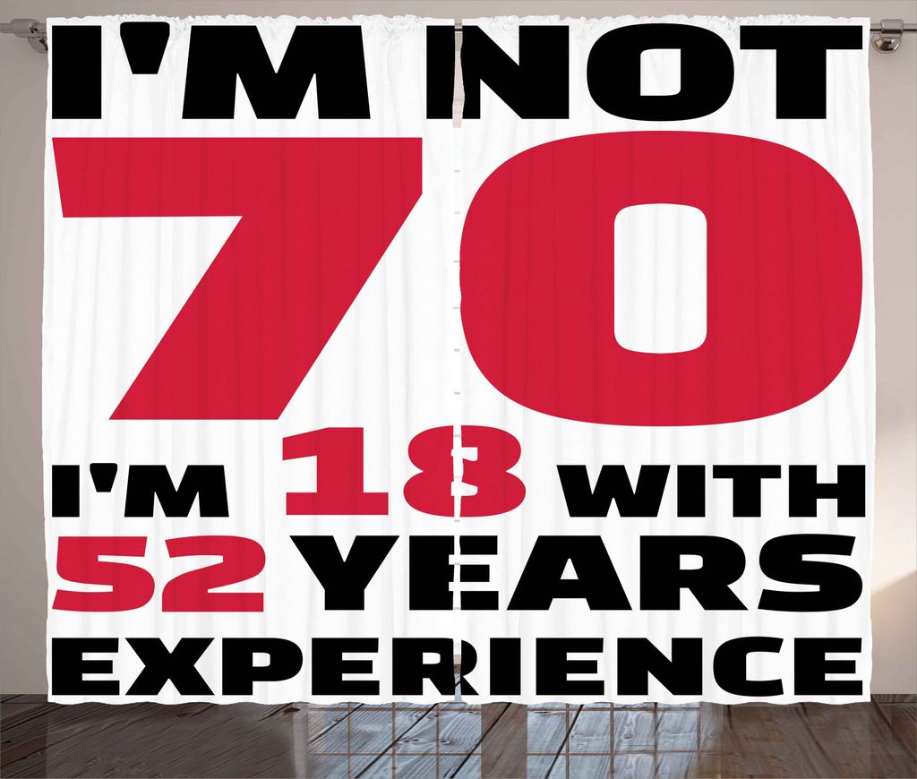 ABAKUHAUS Zitat Rustikaler Gardine, 52 Jahre Erfahrung, Schlafzimmer Kräuselband Vorhang mit Schlaufen und Haken, 280 x 245 cm, Dunkler Coral Weiß