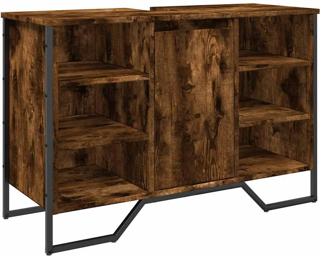 Mobile Lavabo Rovere Fumé 91x35x60 cm - Arredo Bagno Robusto vidaXL