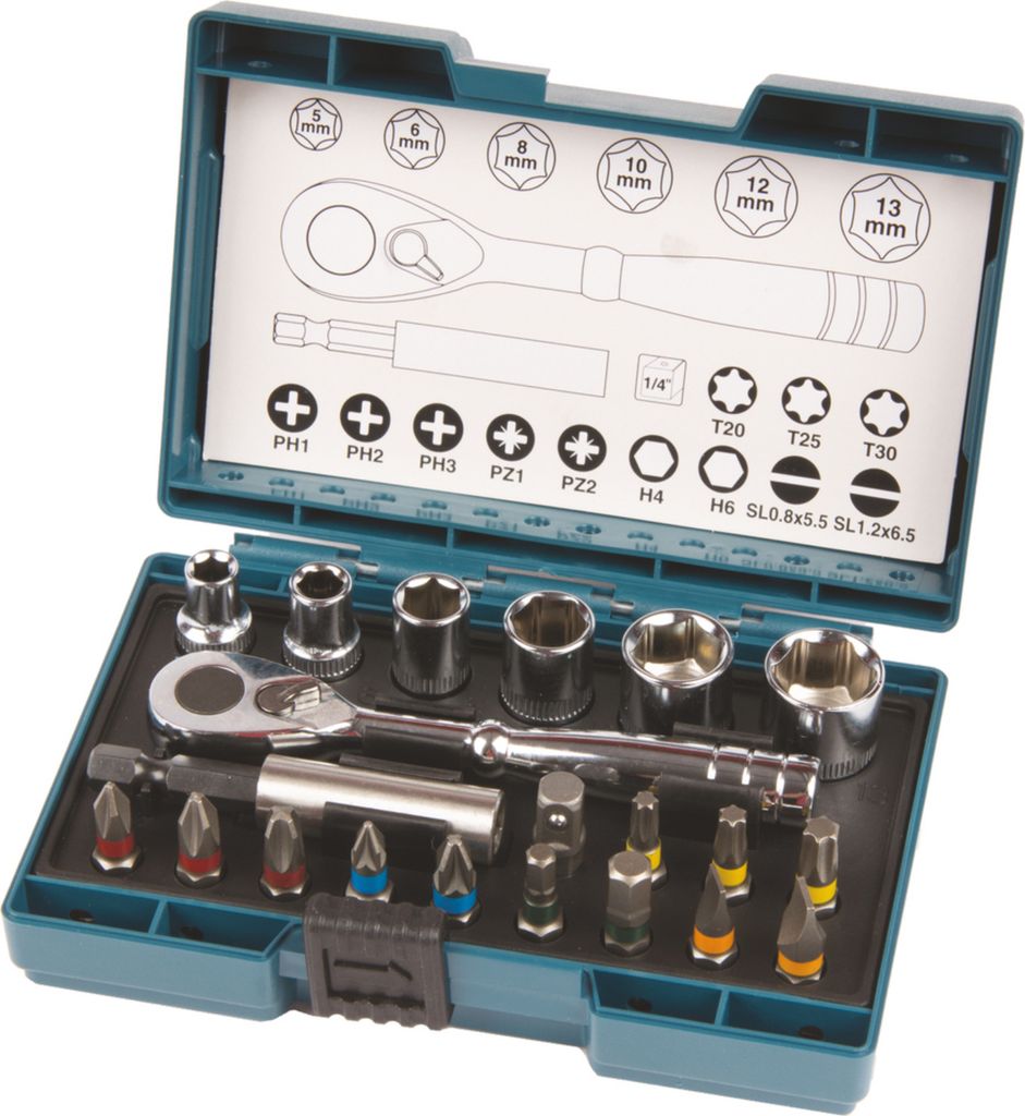 Makita B-54081 Ratschen Bitset 21 teilig Produktbild 