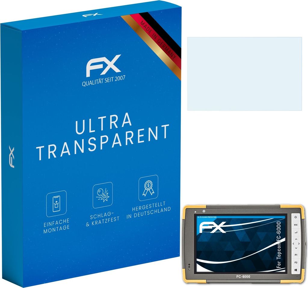 atFoliX FX-Clear 2x Schutzfolie kompatibel mit Topcon FC-6000 Displayschutzfolie