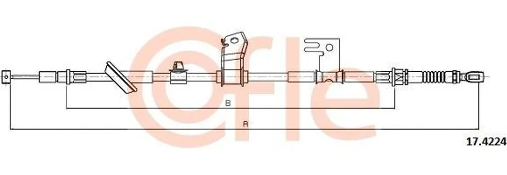 Câble de commande de frein pour Honda Jazz - Réparation freinage 17.4224