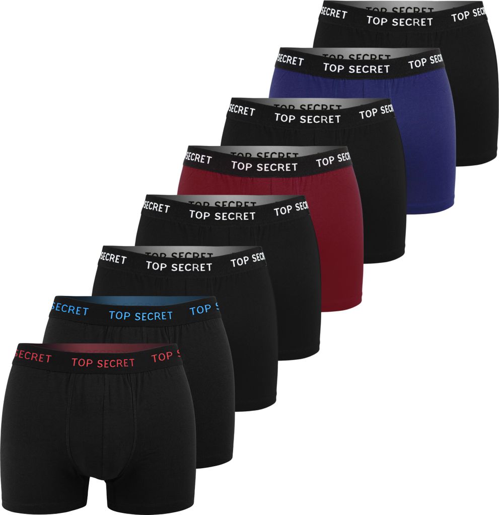 TOP SECRET Boxerky Pánské 8 balení L bavlna Fit prodyšné Obrázek produktu 1