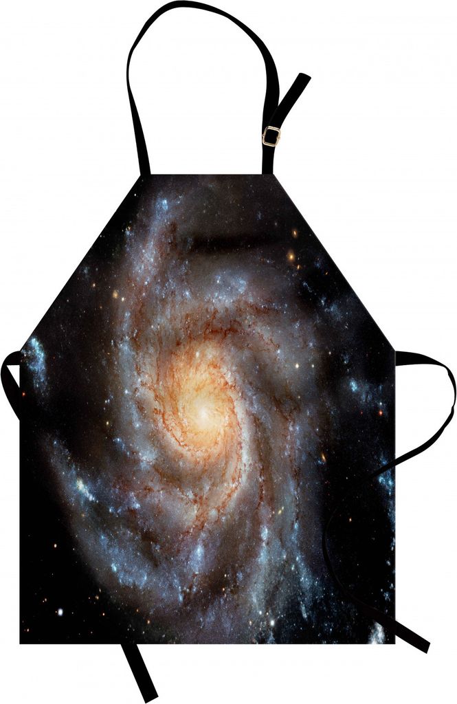 ABAKUHAUS Galaxis Kochschürze, Sterne im Galaxie-Spiralplaneten-Weltraum-Nebelfleck-Astronomie-Thema-Bild-Druck, Farbfest Höhenverstellbar Waschb...