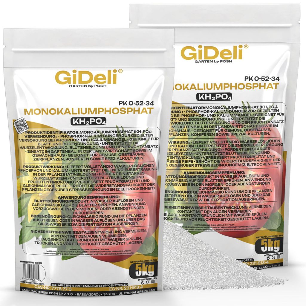 Monokaliumphosphat 10kg MKP Phosphor Kalium P-K Dünger Produktbild 