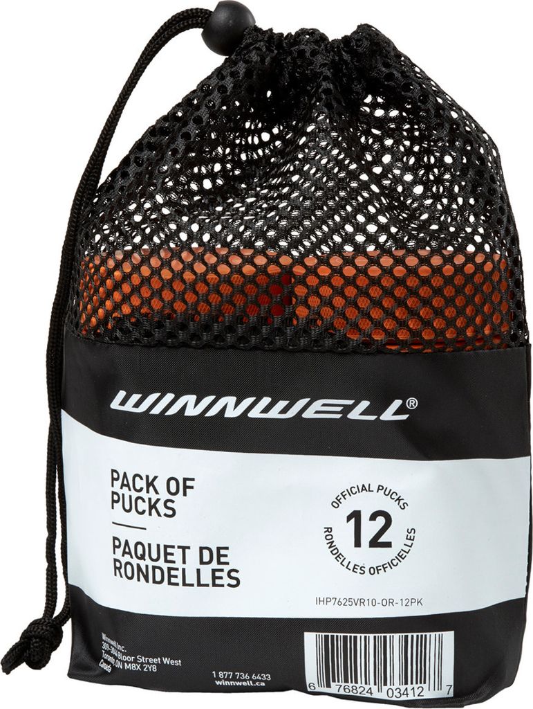 Disco da hockey Winnwell arancione pesante (12 pezzi), Immagine del prodotto 
