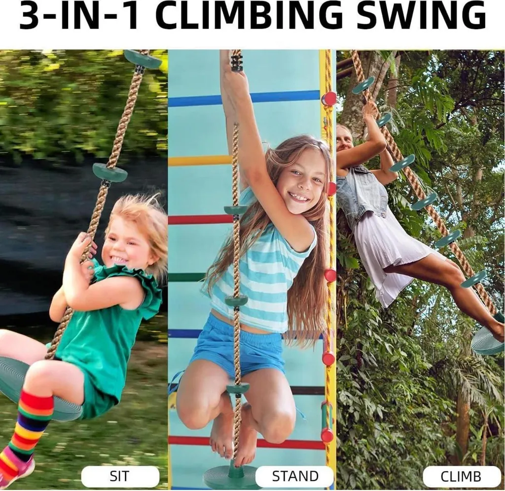 Jeu extérieur : Corde d'escalade avec plateforme pour enfants, robuste