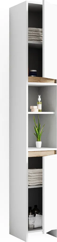 Vicco Mobile bagno alto Emma, 30 x 190 cm, Bianco/Sonoma - 7
