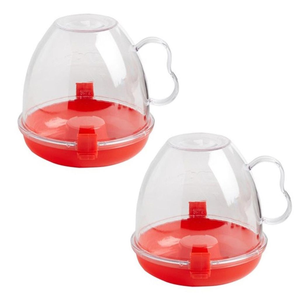 2er Set Mikrowellen Popcornmaker Popcornbereiter 17 x 15,5 x 15 cm Popcornmaschine Popcorn Maker Schüssel ohne Öl