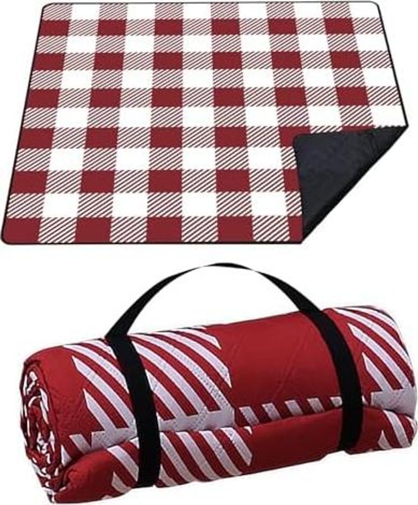 200x200 cm ,extra große Picknickdecke, Machine washable Camping Decke, Picknick decke Wasserdicht, Decke Outdoor, Faltbar Strandmatte mitSchulterg...