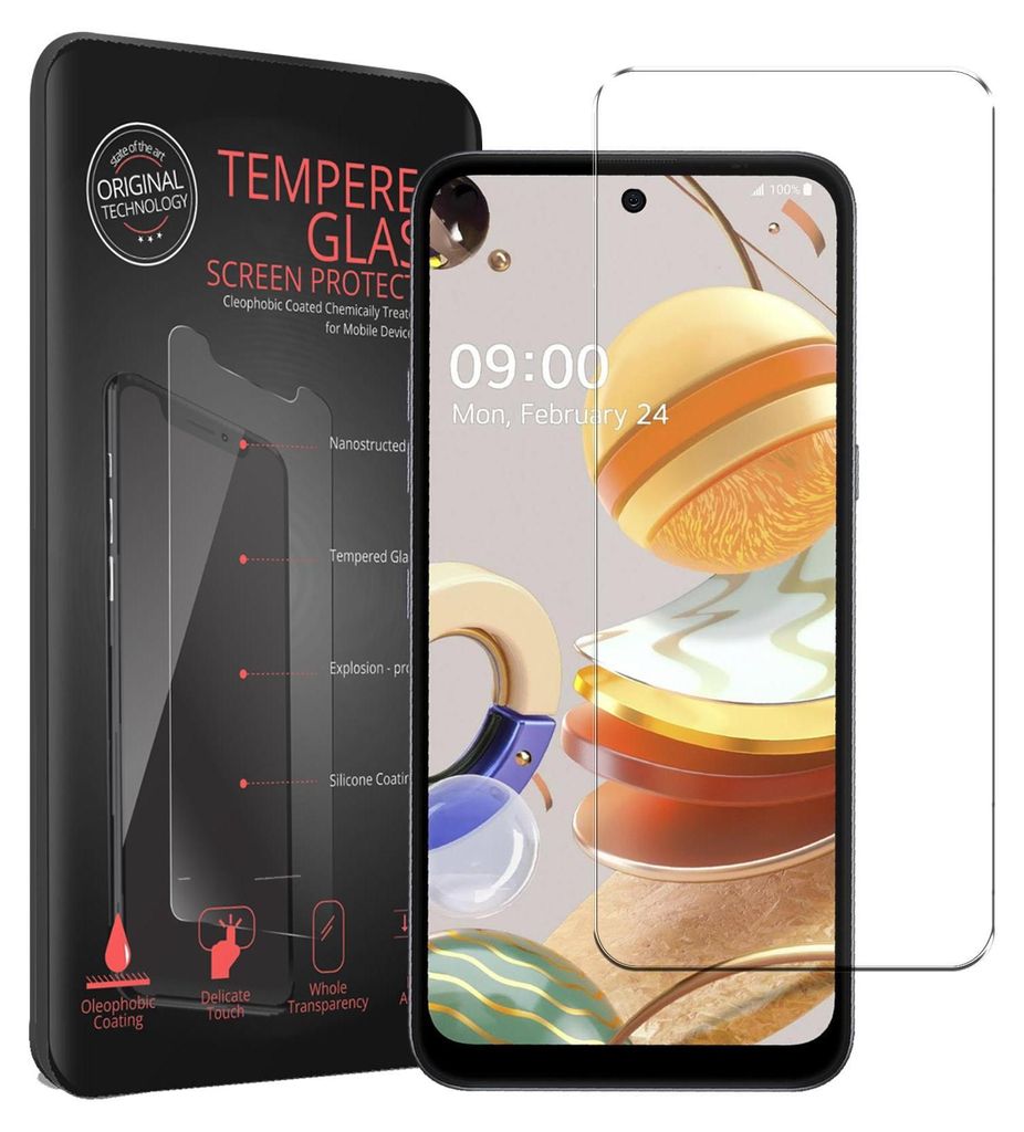 2x Panzerglas für LG K52 Glas Folie Displayschutz Schutzfolie