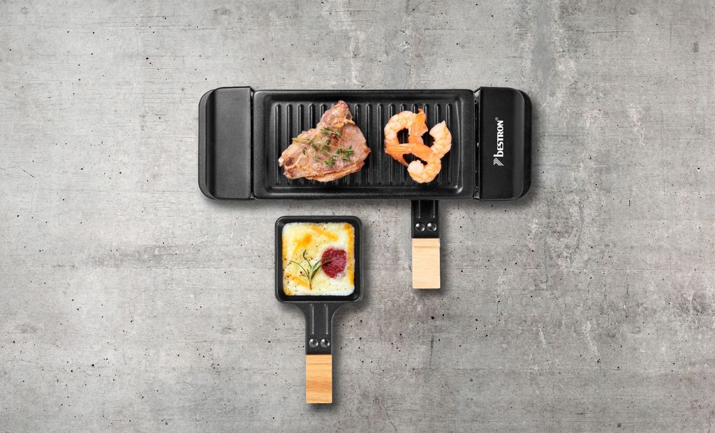 Bestron Raclette für 1 bis 2 Personen, Mini Tischgrill mit Produktbild 3