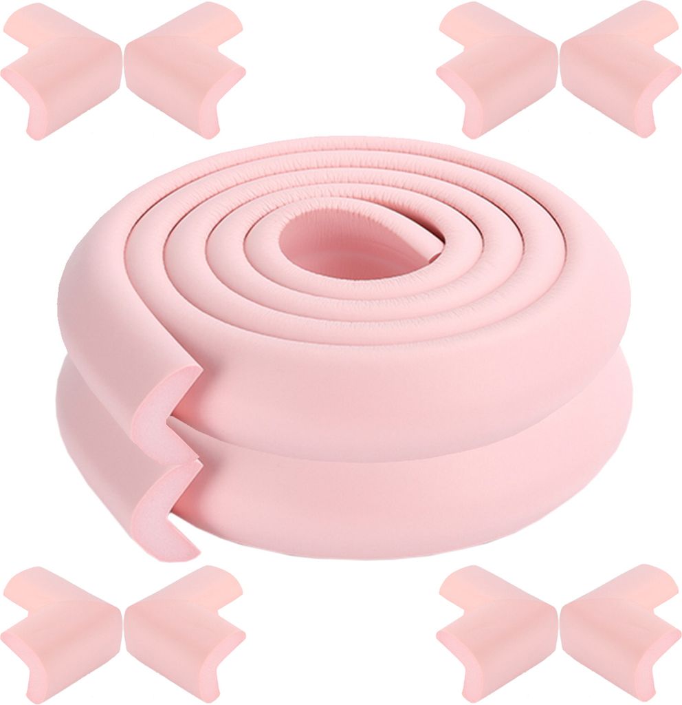 CANDeal 4 Meter L-Form Kantenschutz und 8 x Eckenschutz-Set, Premium-High-Density-Schaum baby schützende Haushaltswerkzeug für Tisch, Bank und an...