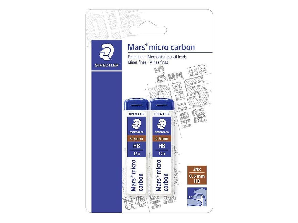 Staedtler Feinmine Mars micro 0,5mm HB 2St BK