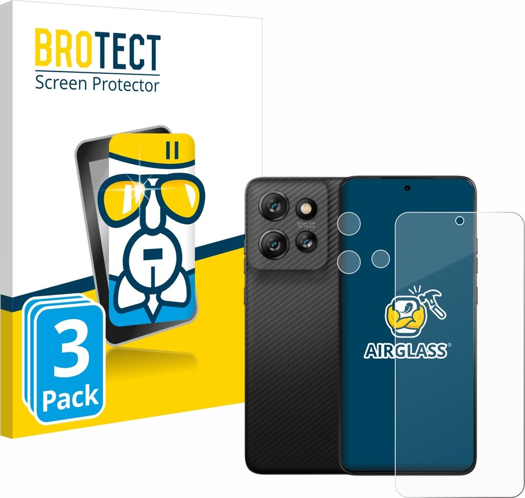 3x BROTECT Schutzglas für Motorola ThinkPhone 25 (Display+Kamera) Schutzfolie Panzer Folie Glas Display Schutz klar