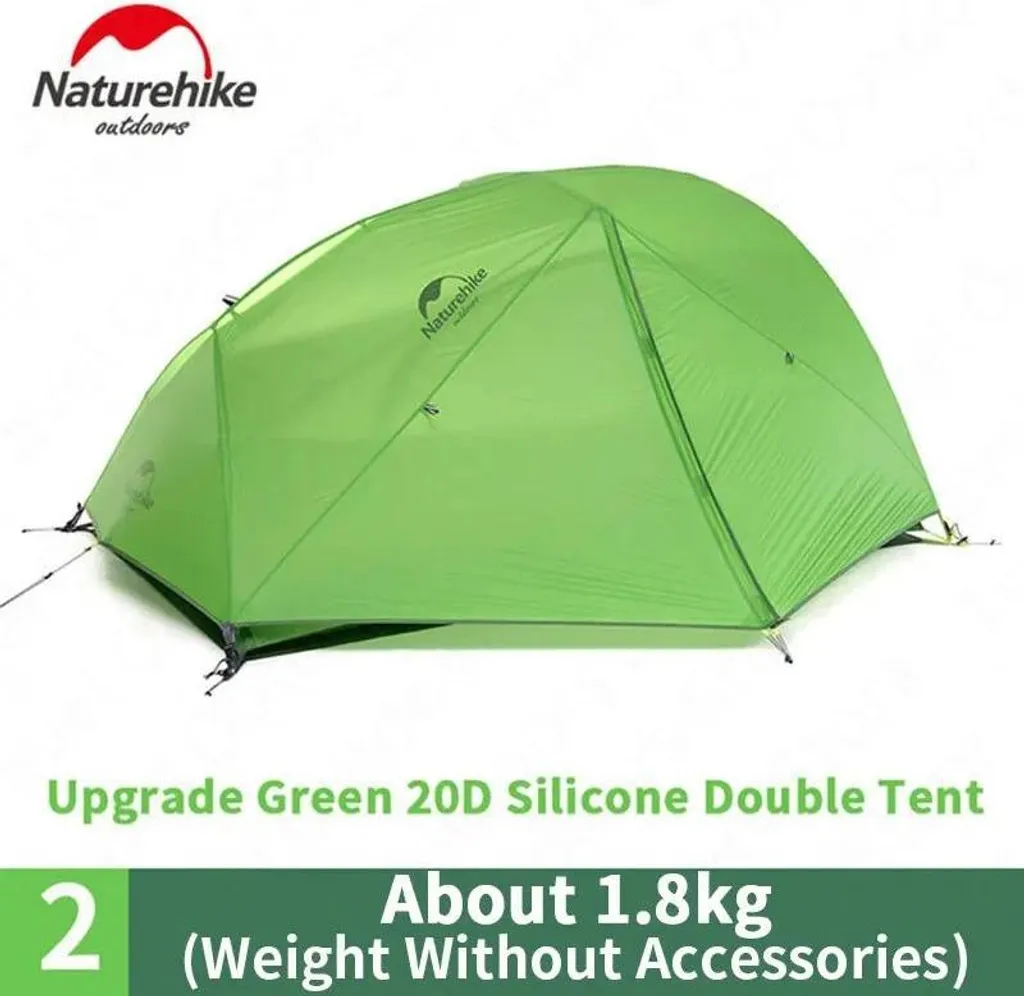 Tente bivouac légère verte pour camping sauvage et randonnée itinérante - 2