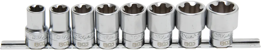 Set 8 Chiavi a Bussola Torx Plus 1/2" SW 18EP-32EP per Meccanica Auto