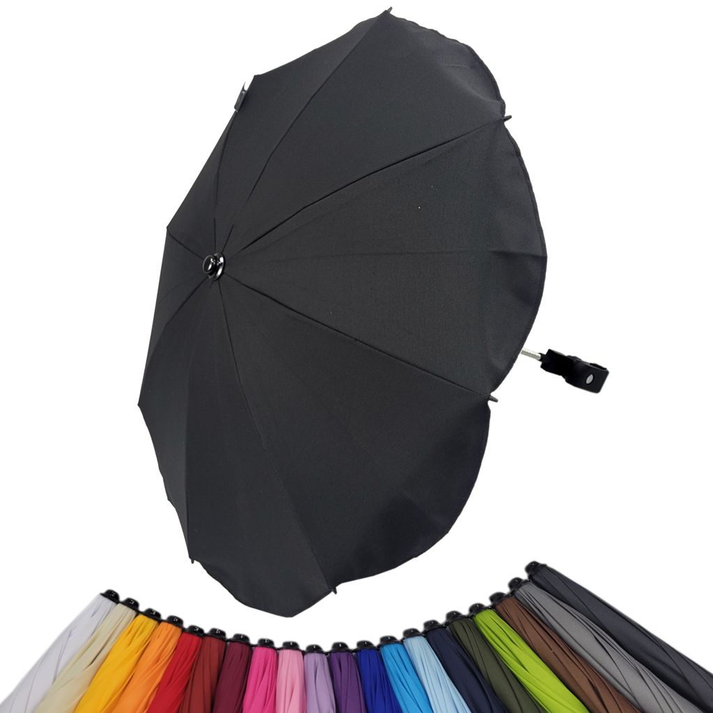 Grün Universal Sonnenschirm Regenschirm für Kinderwagen und Sport Buggy Babywagen Schirm mit Universal Halterung UV-Schutz50+ Sonnensegel Sonnenschutz 