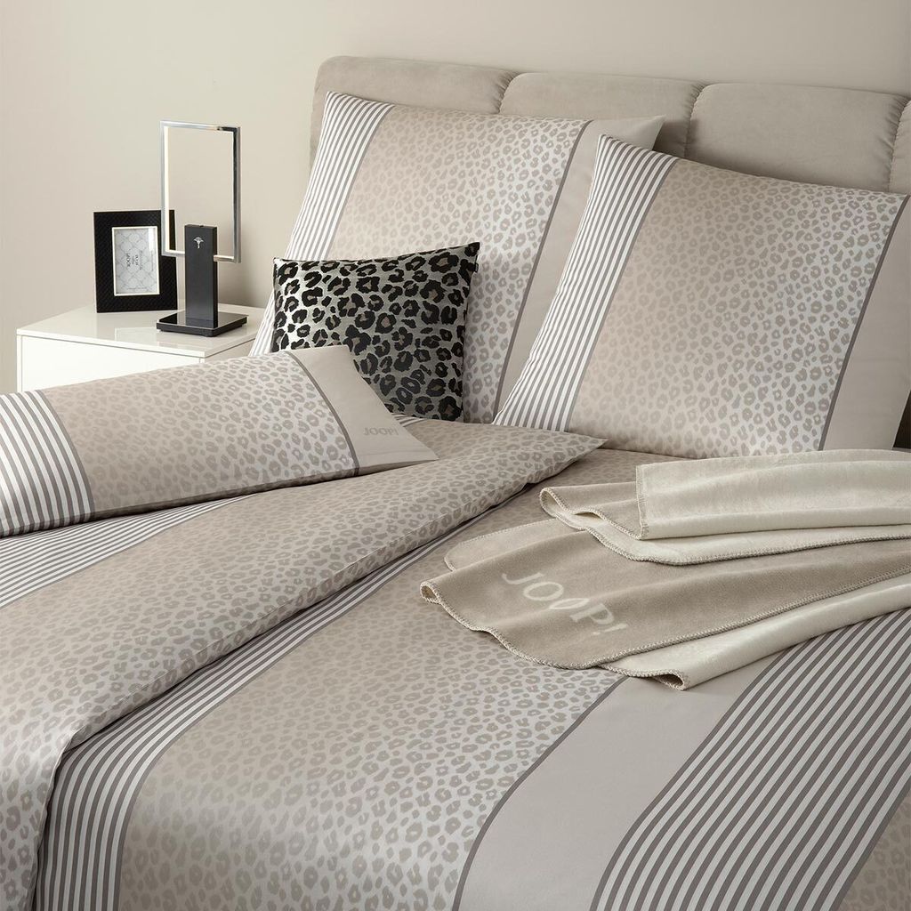 JOOP! Mako-Satin-Bettwäsche-Garnitur Leo Farbe cream Größe 200x200+2x70x90