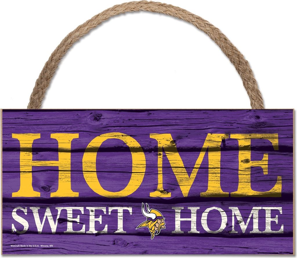 NFL Minnesota Vikings Home Sweet Wood Sign Holzschild Tür- / Wand-schmuck