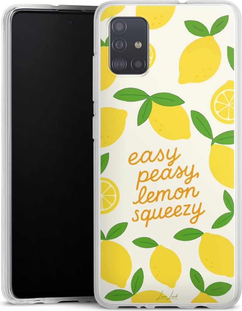 DeinDesign Handyhülle für Samsung Galaxy A51 Silikon Hülle Case Smartphone Schutzhülle Statement Zitrone Spruch