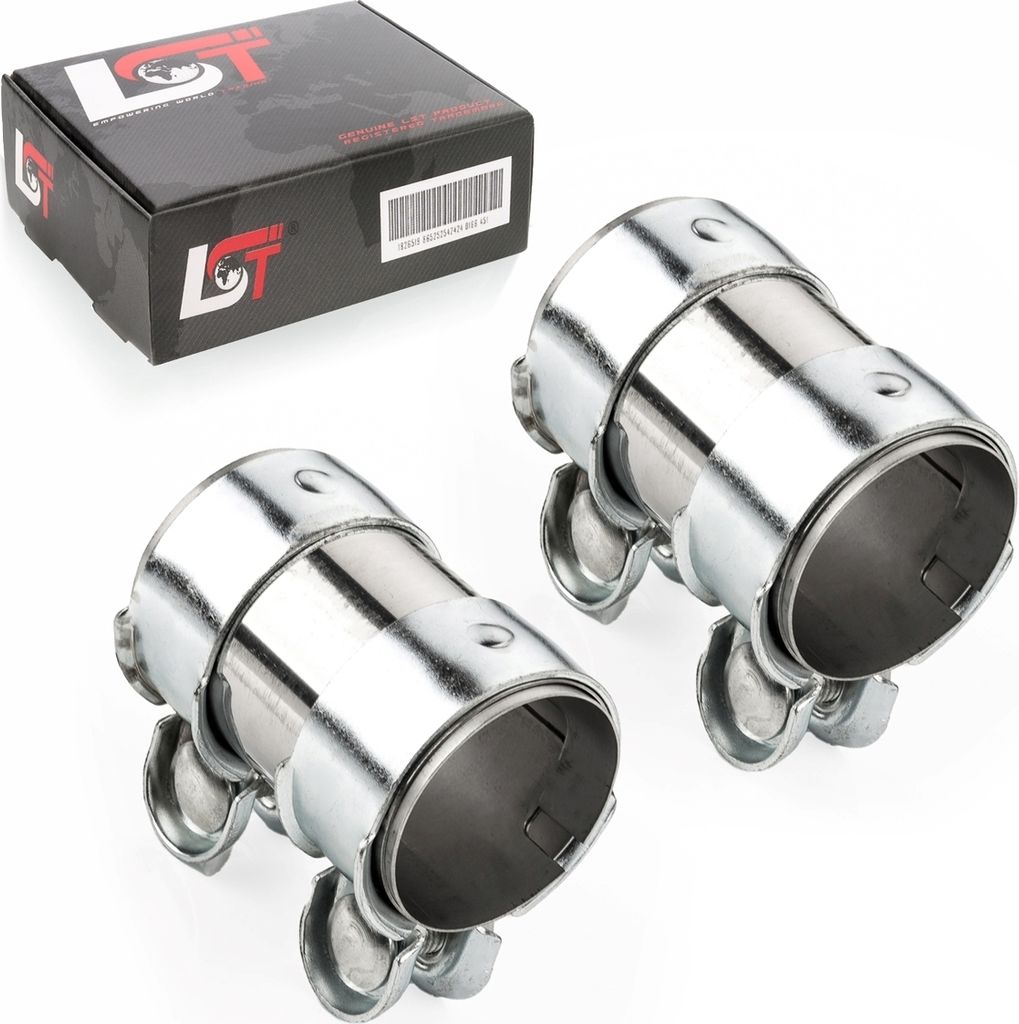 2x Verbinder Doppelschelle Abgasanlage Auspuff Ø 55 x 95 mm für SEAT für CUPRA
