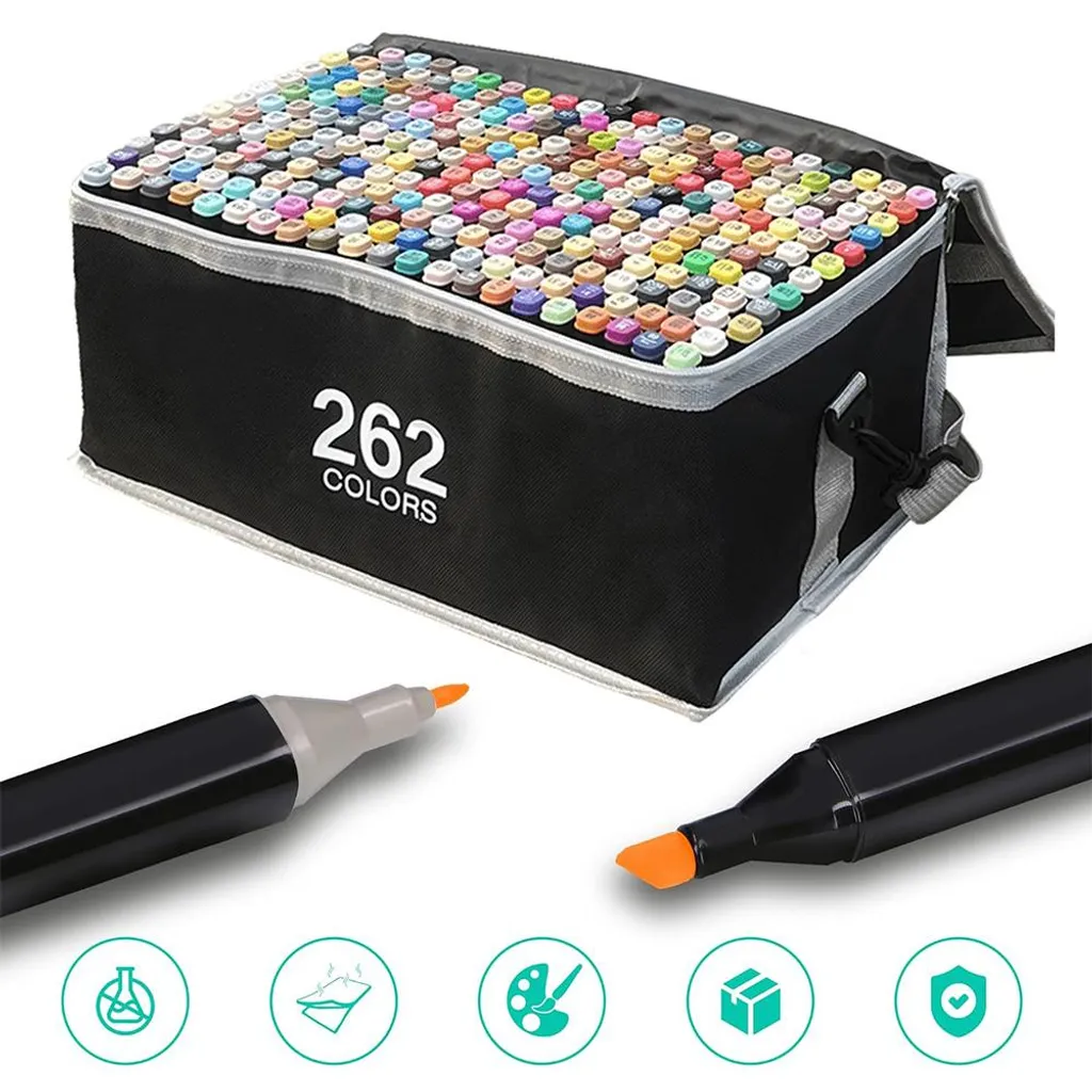 Marqueurs Professionnels 262 Unités avec Pointes Double Précision - 5