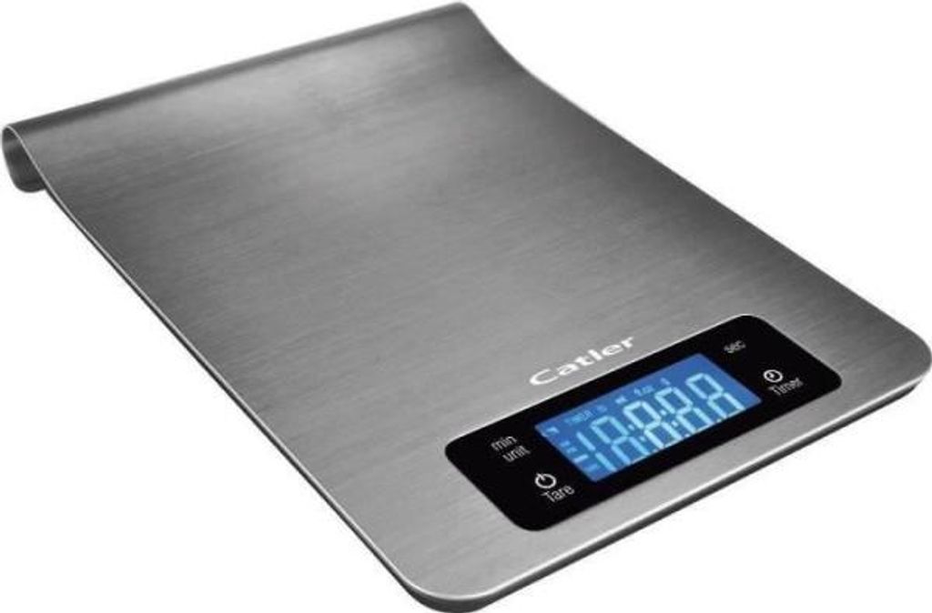 Catler KS 4010, Elektronische Küchenwaage, 5 kg, Edelstahl, Edelstahl, Berührung, g, ml