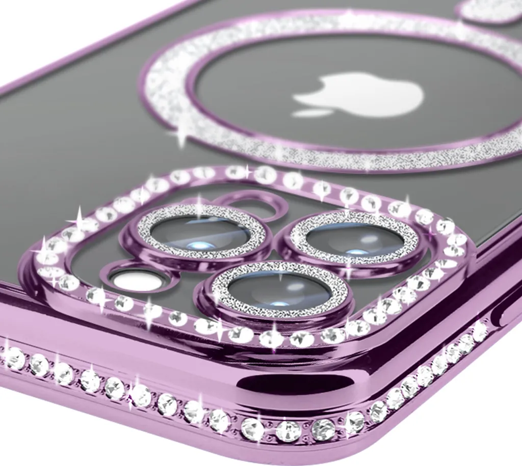 Cover Luxury Avizar iPhone 12 Pro Max Viola Diamante MagSafe - 3