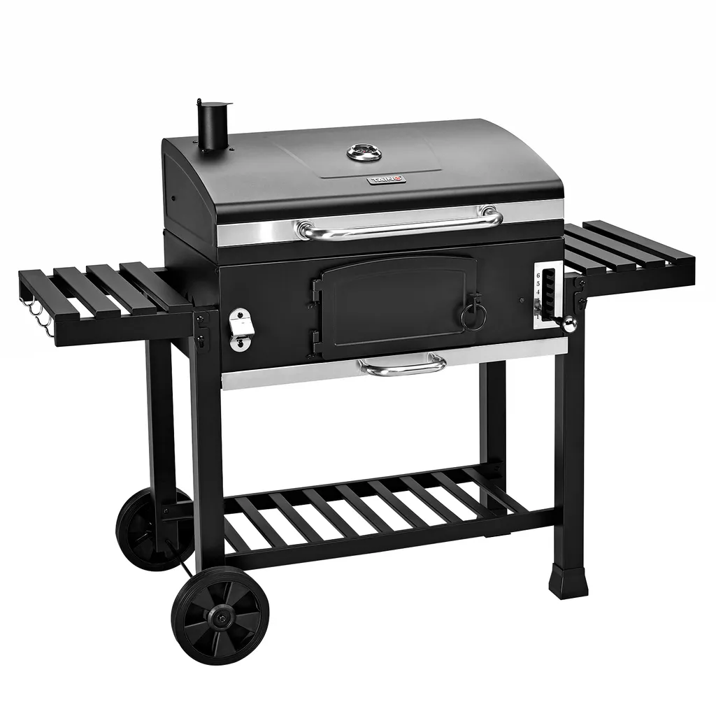 Barbecue à poser Charbon de Bois avec Chariot TAINO HERO XXL Noir Mat