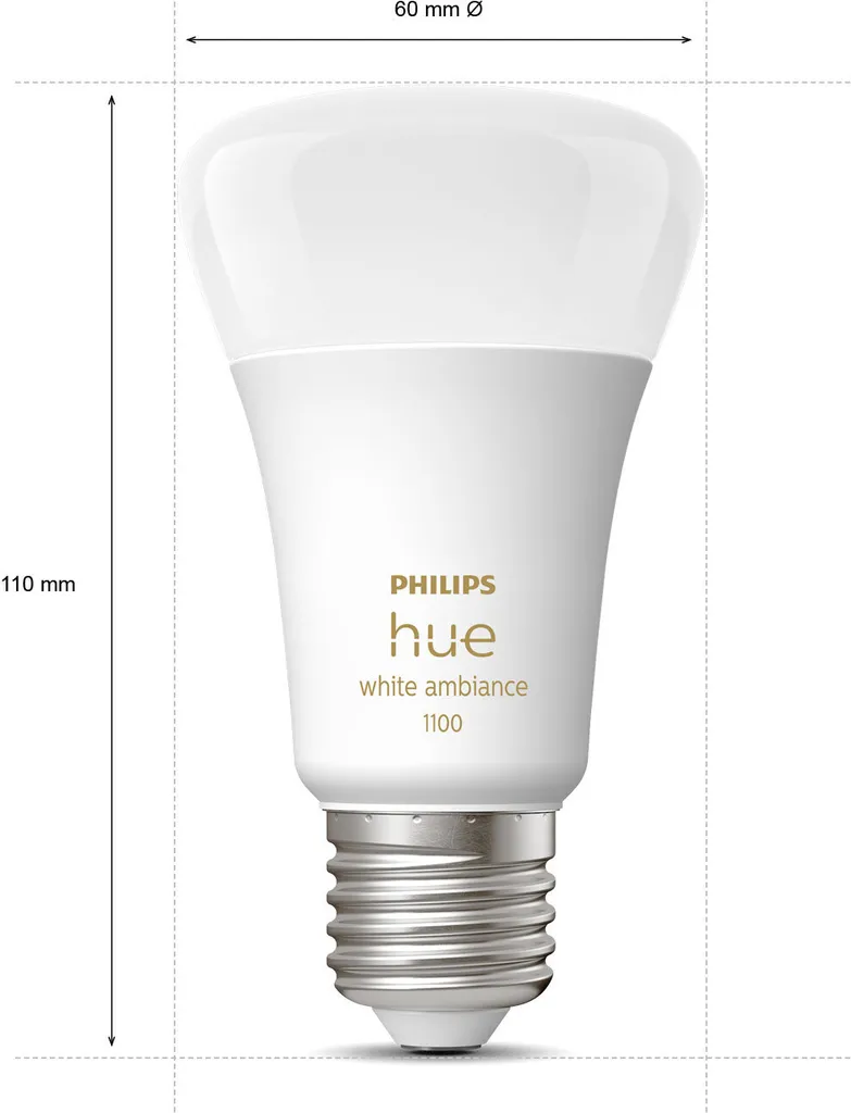 Solution Éclairage Connecté E27 Philips Hue - Pack 2 Ampoules 1100 Lm - 10