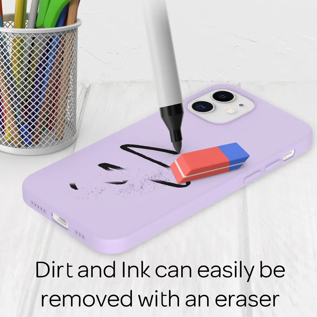 Custodia iPhone 12 Viola NALIA: Silicone Soft Touch e Stile Minimal - 5