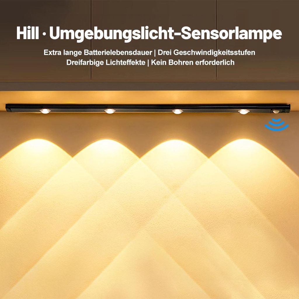 Wiederaufladbarer LED-Lichtstreifen (60 cm) – 3 Farbmodi