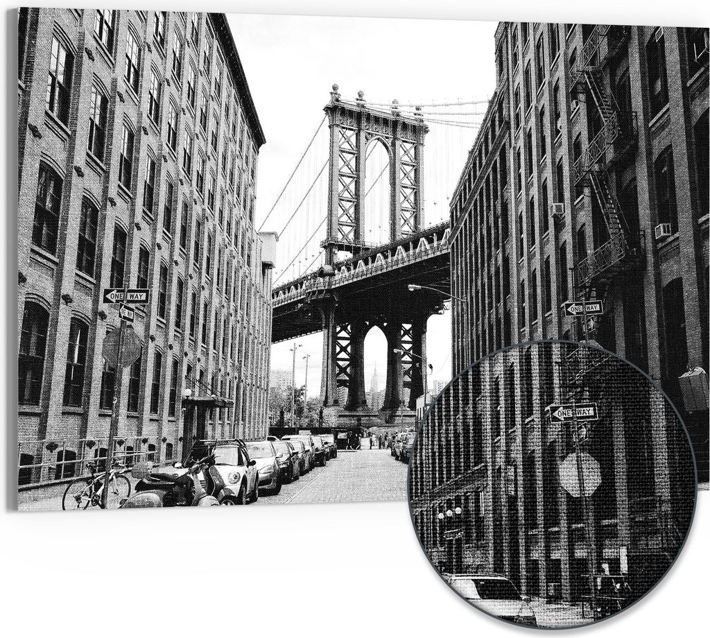 DEQORI Hybrid Leinwand Bild 90x60 cm 'Manhattan Produktbild 