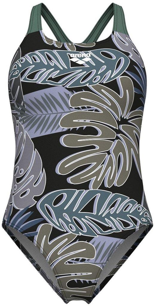 W Arena Forest Swimsuit Swim Pro Back L Black Multi-Sage Produktbild 