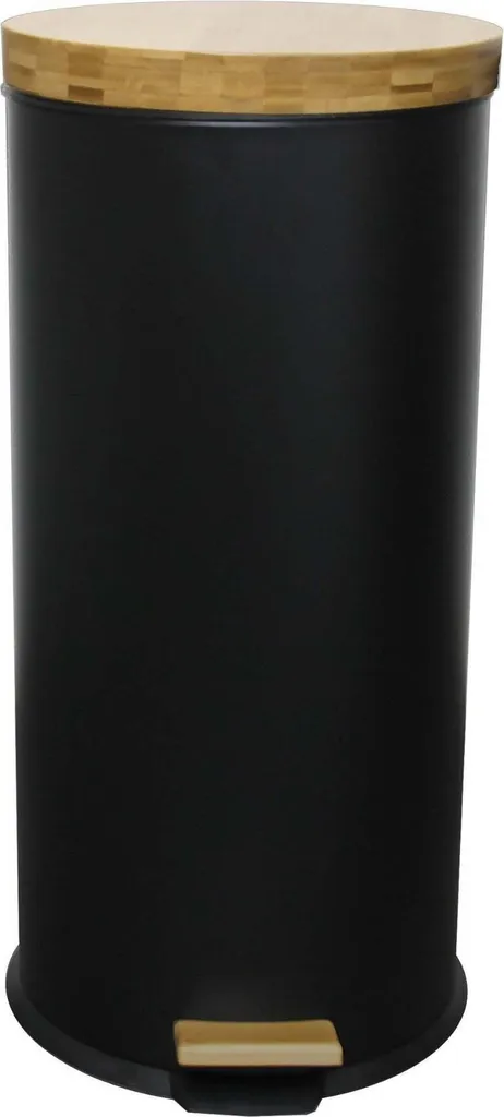 Poubelle inox 30l noire avec seau amovible Kitchen Move Forest 977468