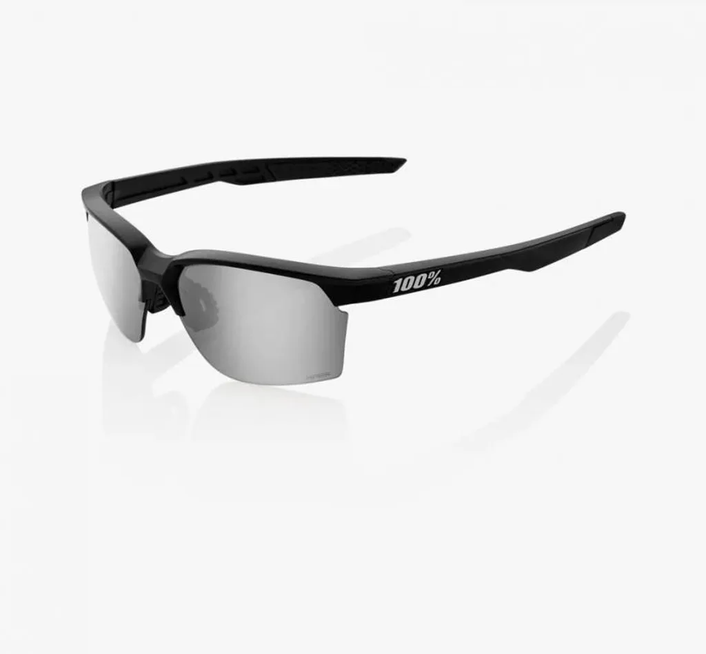 Lunettes 100 Percent Sportcoupe Noir Mat et Verre HiPER Silver Mirror