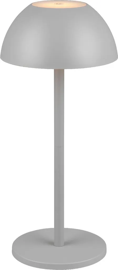 Lampe LED rechargeable IP54 RICARDO grise 240 lm blanc chaud 30 cm