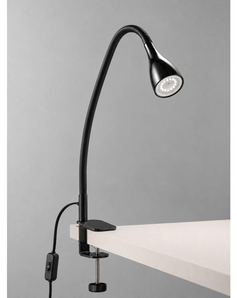 B.K.Licht LED Klemmleuchte Schwarz GU10 5W 400lm 3000K Produktbild 