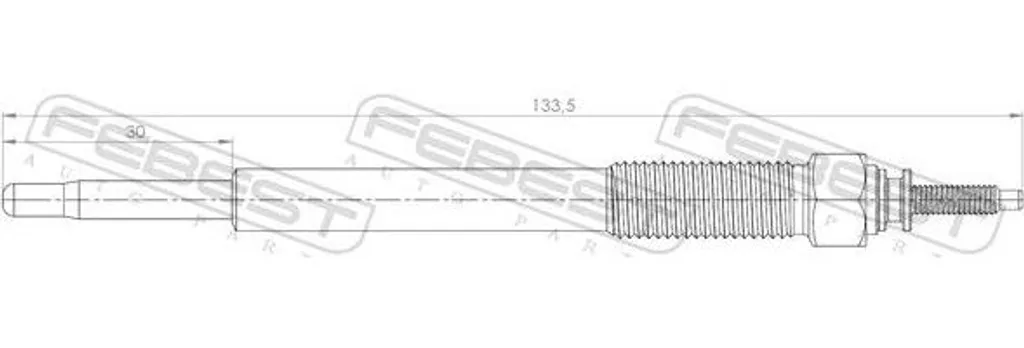 Candela Preriscaldamento 367102A100 Febest 12642-003 per Motori CRDi