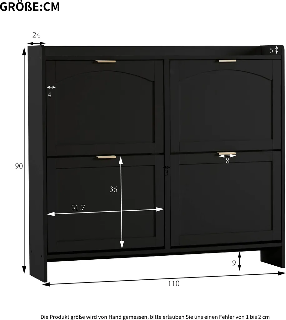 Commode à Chaussures Gain de Place : Solution de Rangement Largeur 110cm - 8
