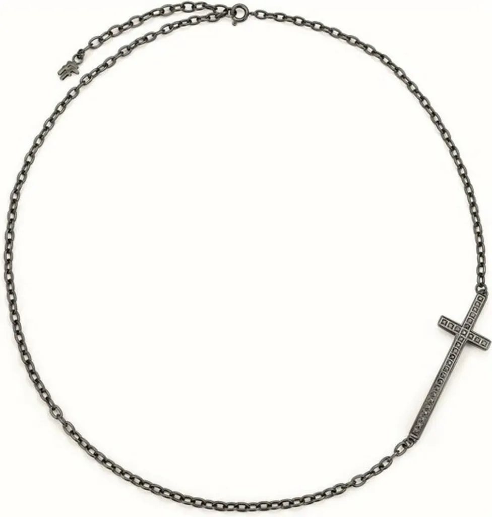 Collana Donna Folli Follie 3N14T019KK 45cm - Argento 925 e Nero Chic