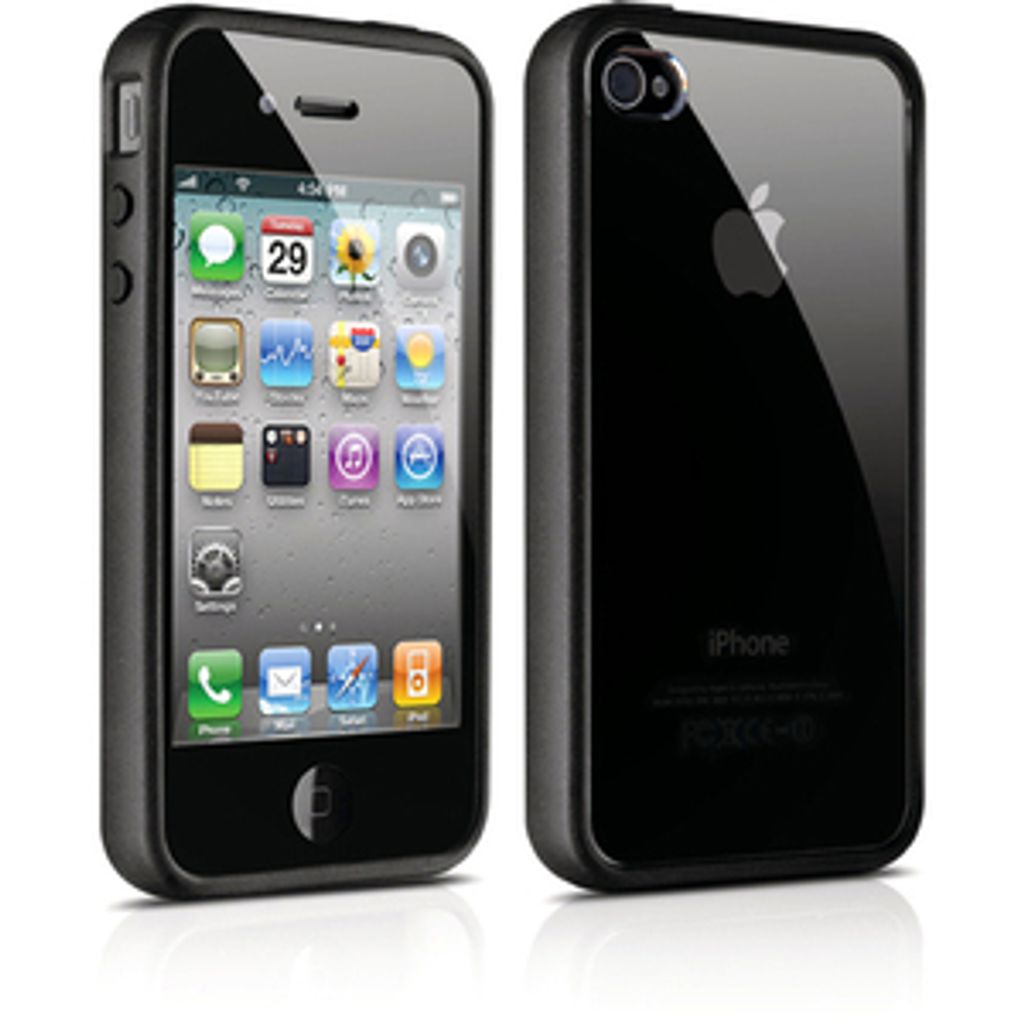 Philips Hartschalentasche mit Silikon DLM1391/10, iPhone , Schwarz